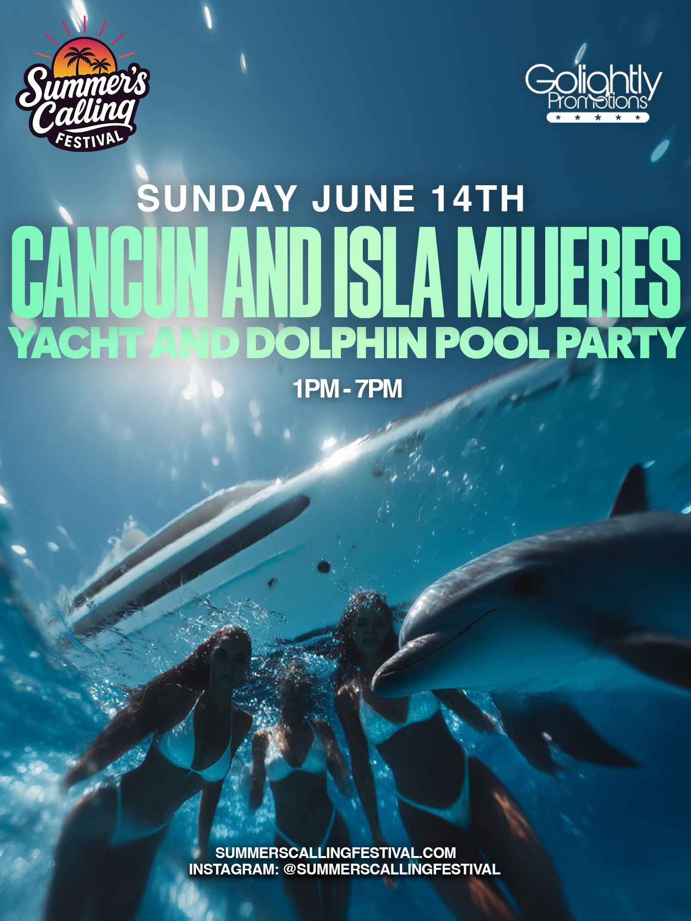 Cancún Yacht Pool Party flyer
