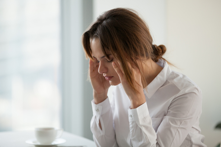 Woman experiencing hormone symptoms