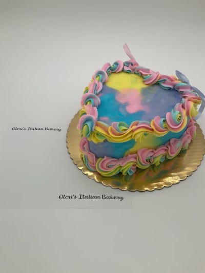 Rainbow Heart Cake