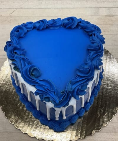 Heart Shaped Drip Cake
