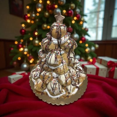 Christmas Cream Puff Tree