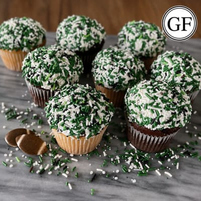 Gluten-free Eagles Sprinkle Cupcakes 