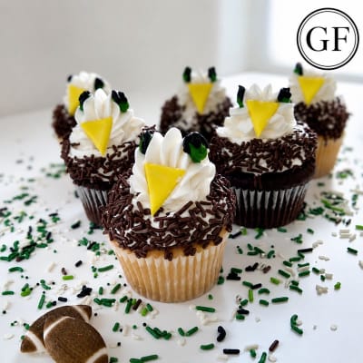 Gluten-free Eagles Swoop Cupcakes