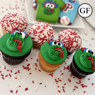 Gluten-free Phillies Phanatic Cupcakes