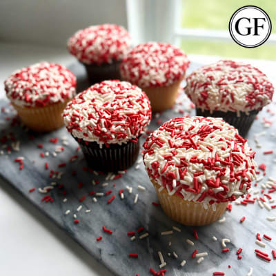 Gluten-free Phillies Sprinkle Cupcakes 