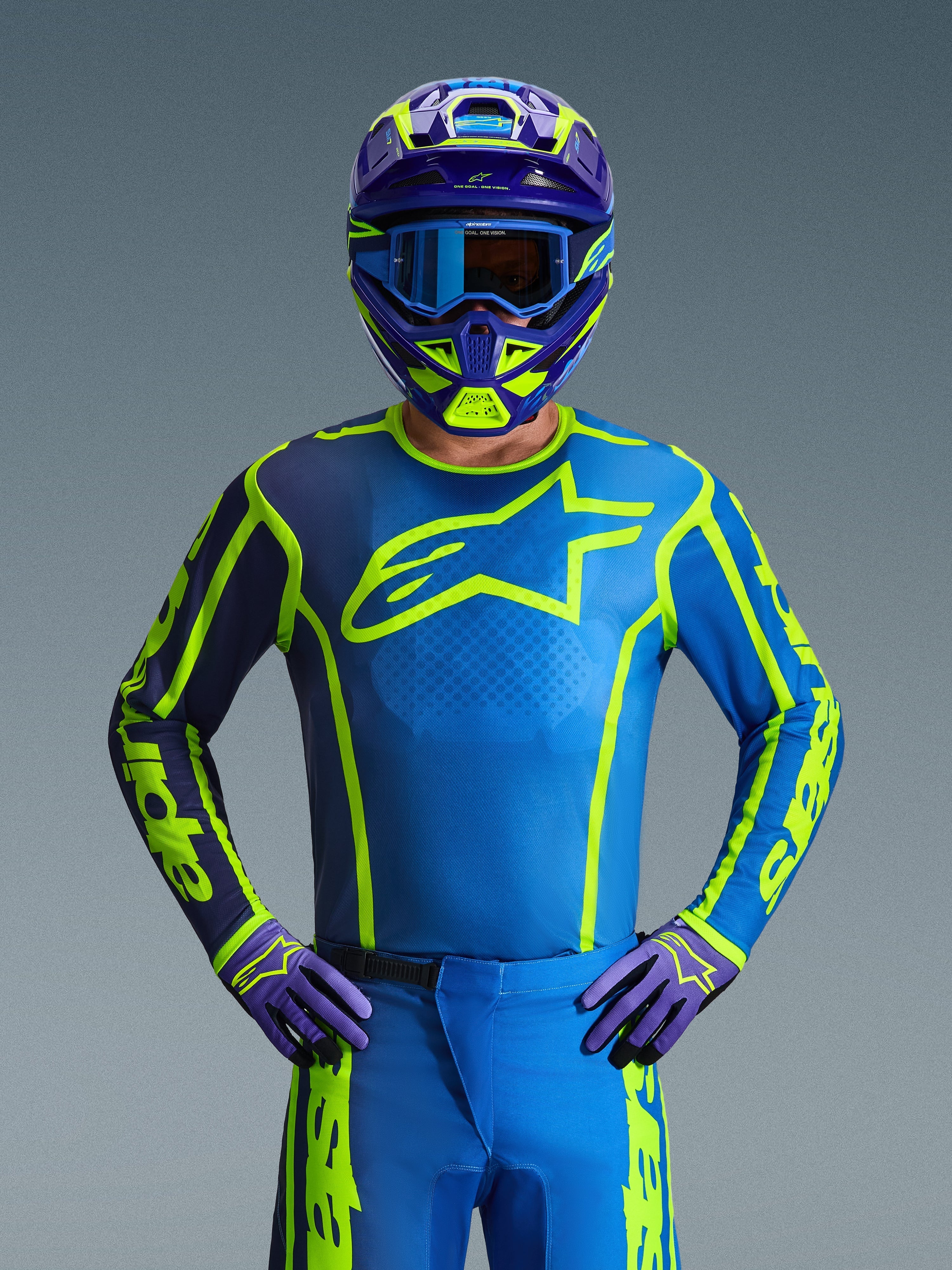 Alpinestars Jersey Fluid Apex 26 Blue/Yellow