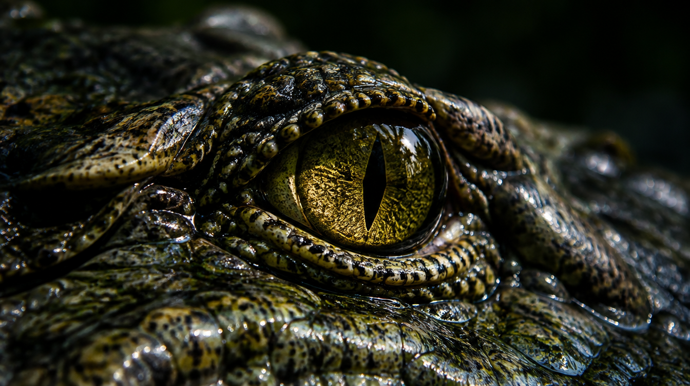 Crocodile eye close-up