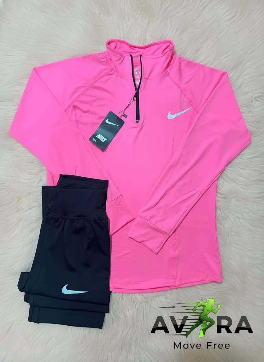 Women Half-Zip Sports Set