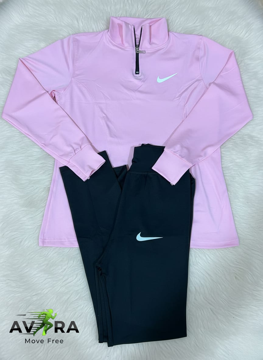 Women Half-Zip Sports Set