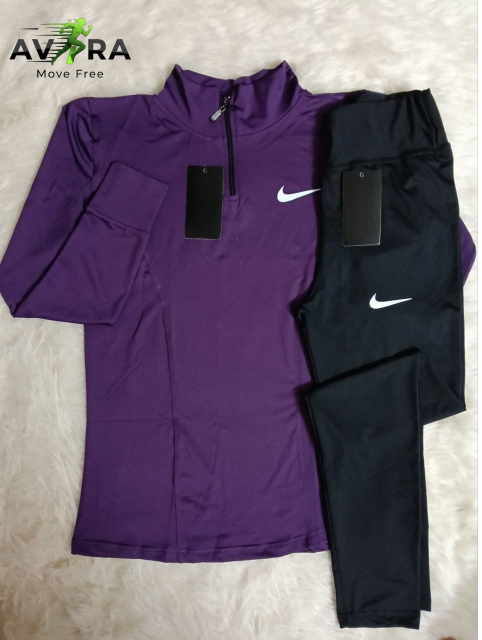 Women Half-Zip Sports Set