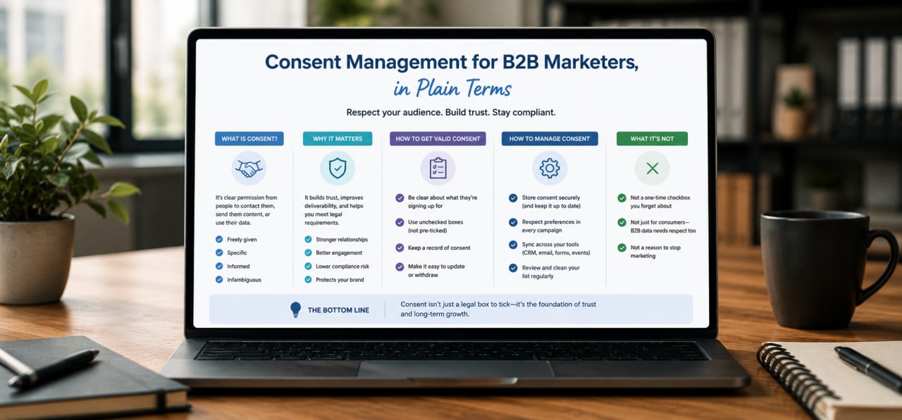 Consent management for B2B marketers, in plain terms