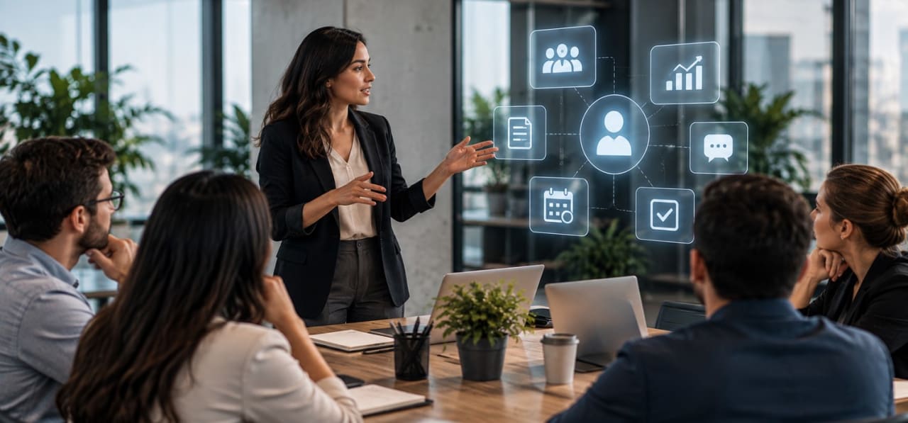 If the CRM has no screen, what is enablement training people on?