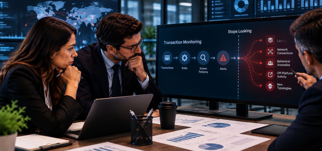 Where transaction monitoring stops looking, and why
