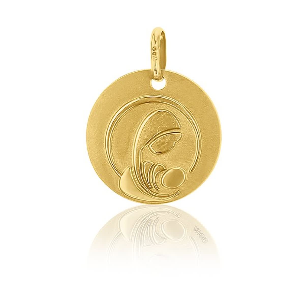 Médaille enfant en or jaune 18 carats AUGIS