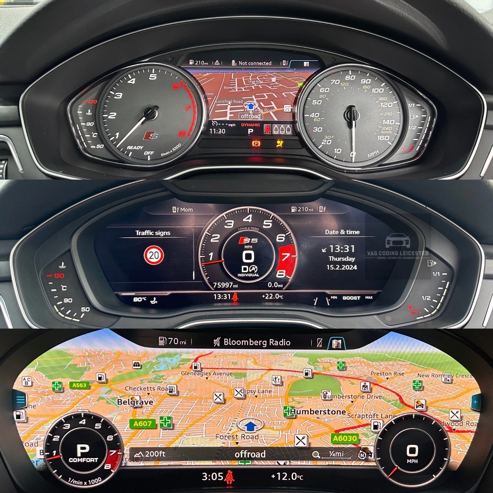 AUDI A4 S4 A5 S5 Virtual cockpit