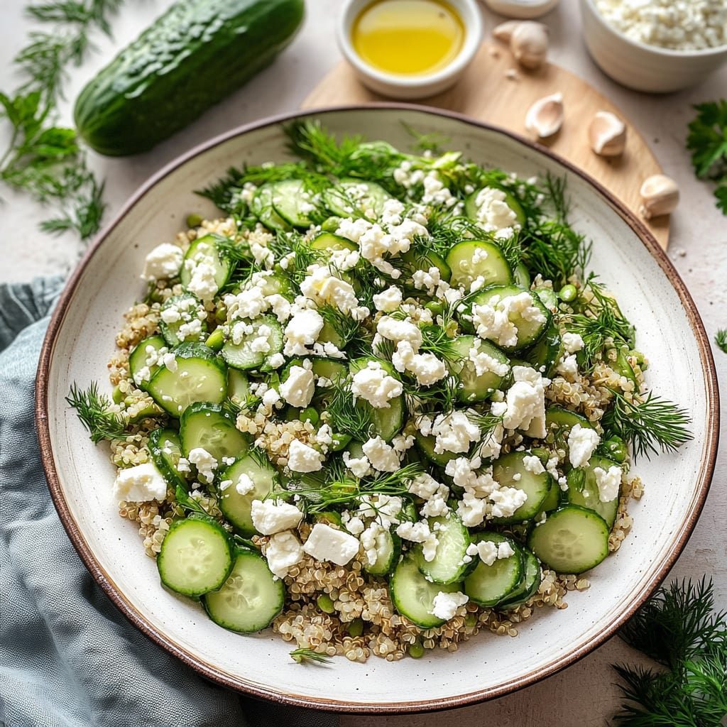 Quinoa Cucumber Salad with Feta: Refreshingly Delicious