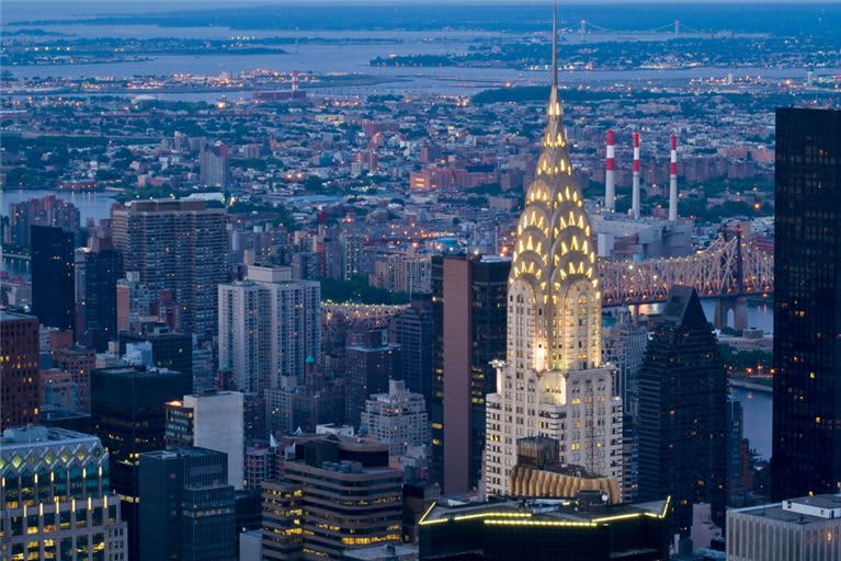 クライスラービル Nycスカイラインのクラシックなアールデコの高層ビル