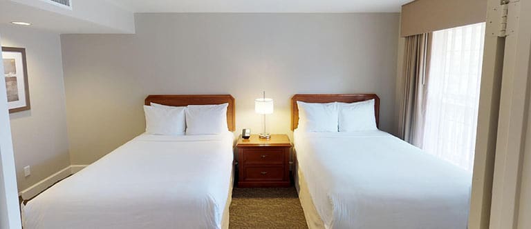 One Bedroom Two Double Beds Suite at Chase Suite Hotel Brea