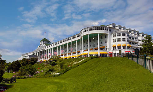 Grand Hotel exterior shot from the lawn