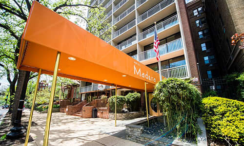 Hotel Madera exterior shot from sidewalk