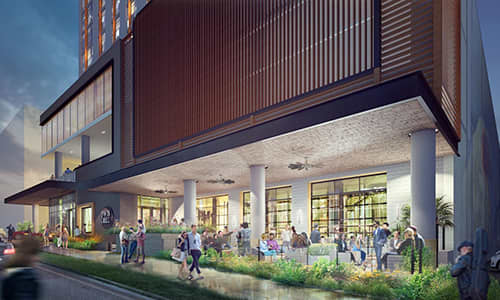 Margaritaville Nashville exterior shot rendering
