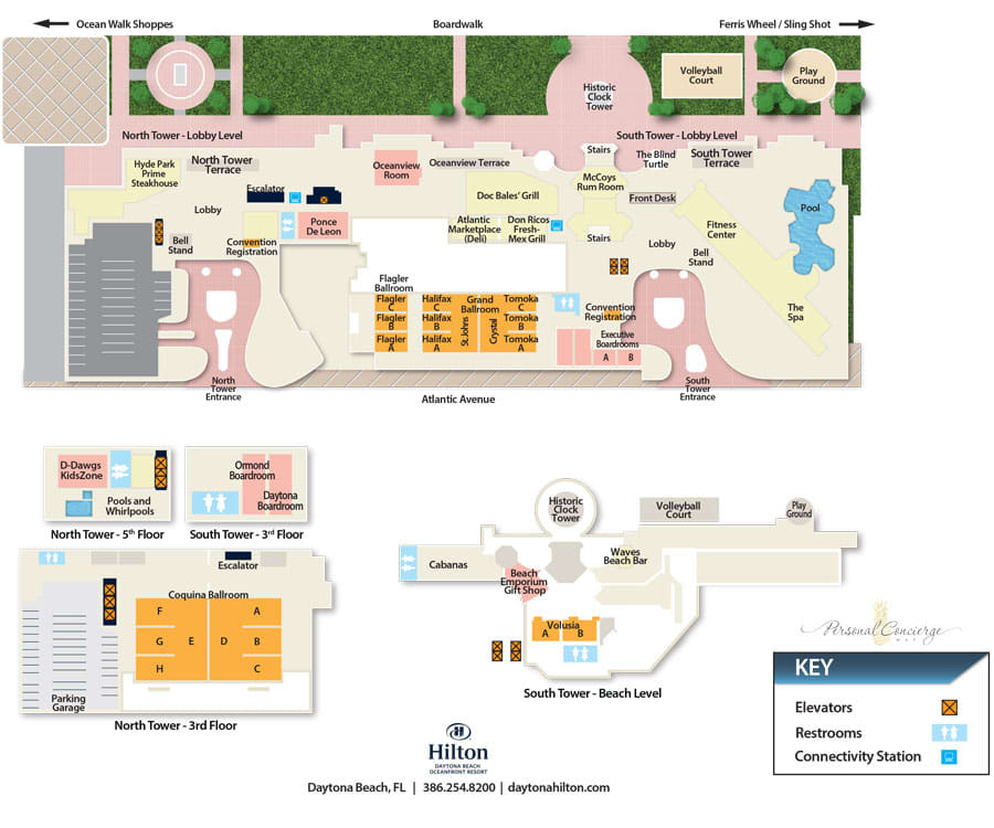 Floor Plans of Hilton Daytona Beach Oceanfront Resort Floor Plans of Hilton Daytona Beach Oceanfront Resort