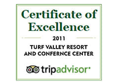 Turf Valley Resort Resort Earns TripAdvisor Certificate of Excellence Turf Valley Resort Resort Earns TripAdvisor Certificate of Excellence