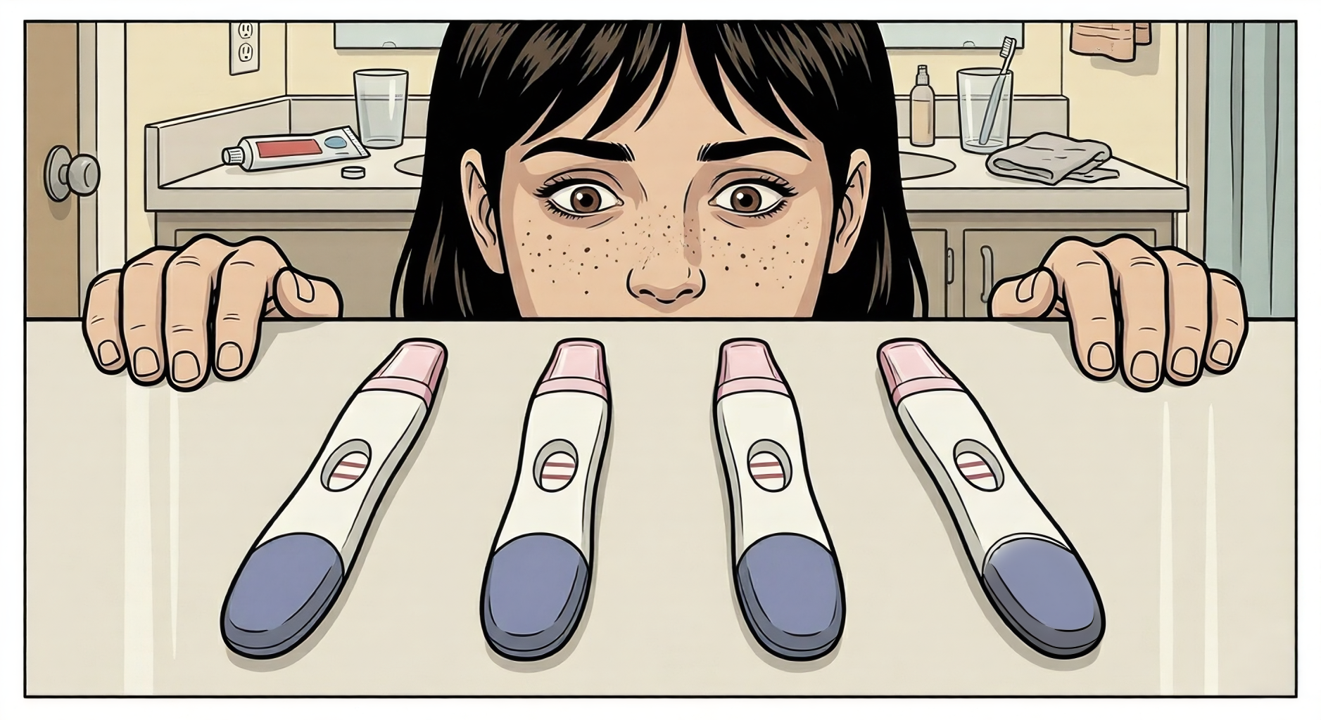 Four pregnancy tests