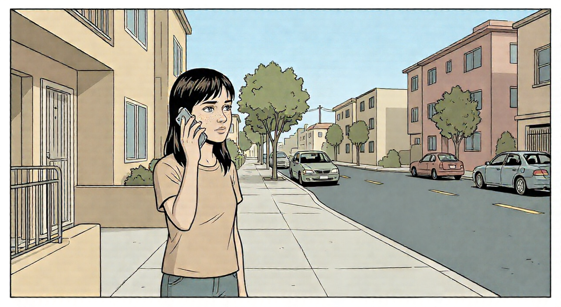 Margo cancels the abortion appointment on the sidewalk