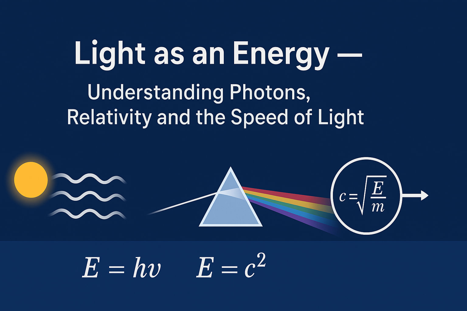 Light as an Energy: Complete Explanation of Photon, Speed of Light, Time, and Energy Relations