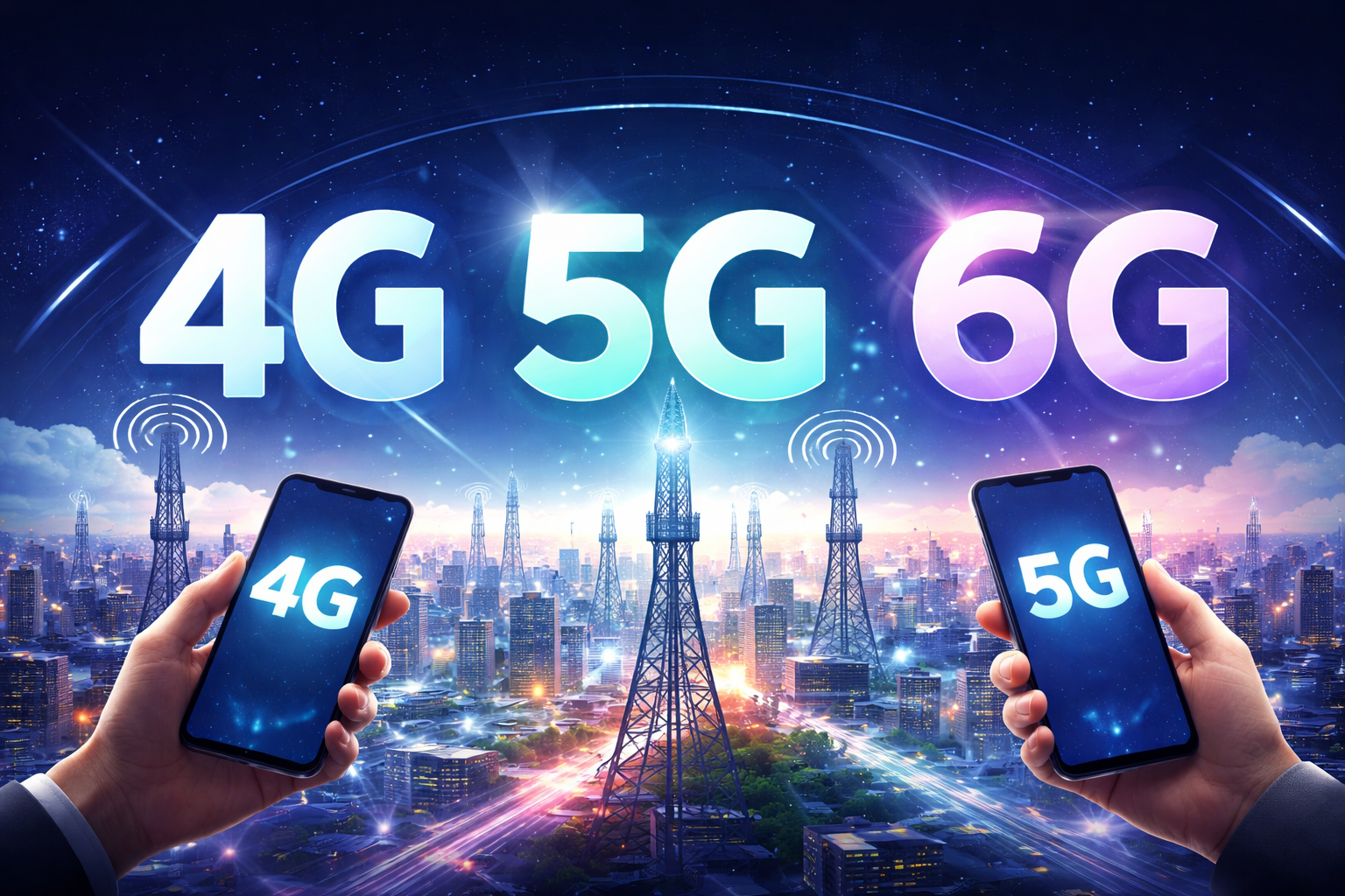 The Reality of 4G, 5G, and 6G Networks — Meaning, Working, Indian Infrastructure, Speeds, and Future Connectivity