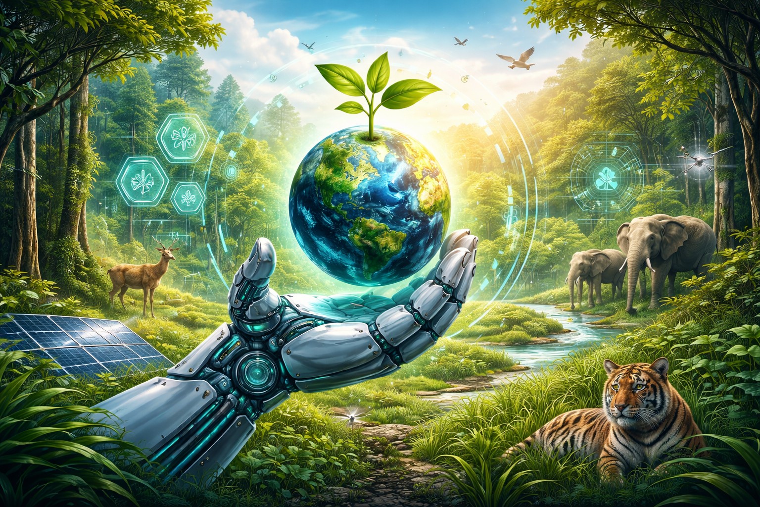 Human-Oriented AI vs Nature Intelligence — Why Technology Must Learn from Plants, Animals, and Earth’s Ecosystems