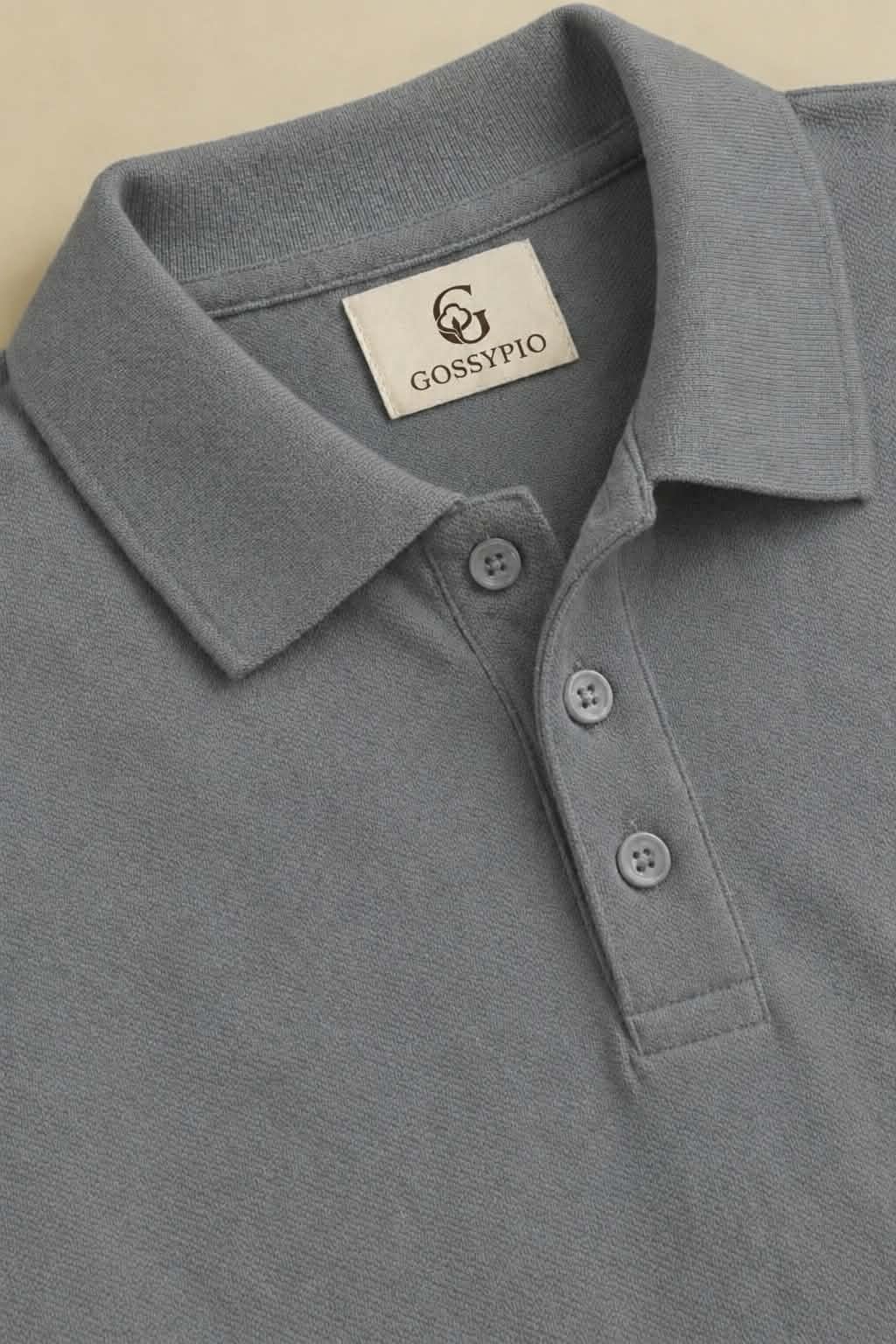 Essential Knit Polo — Stone Grey image 2