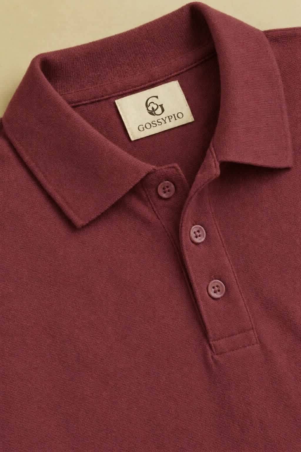Signature Maroon Piqué Polo image 2