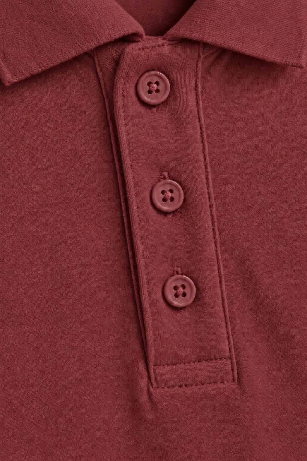 Signature Maroon Piqué Polo image 3