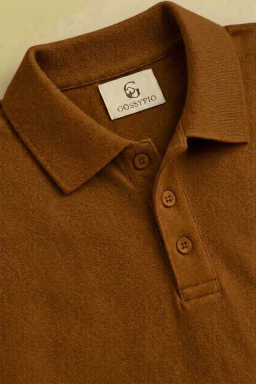 Signature Tobacco Brown Piqué Polo image 2