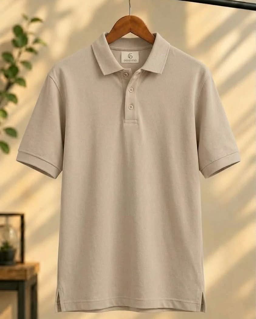 Signature Sand Beige Piqué Polo