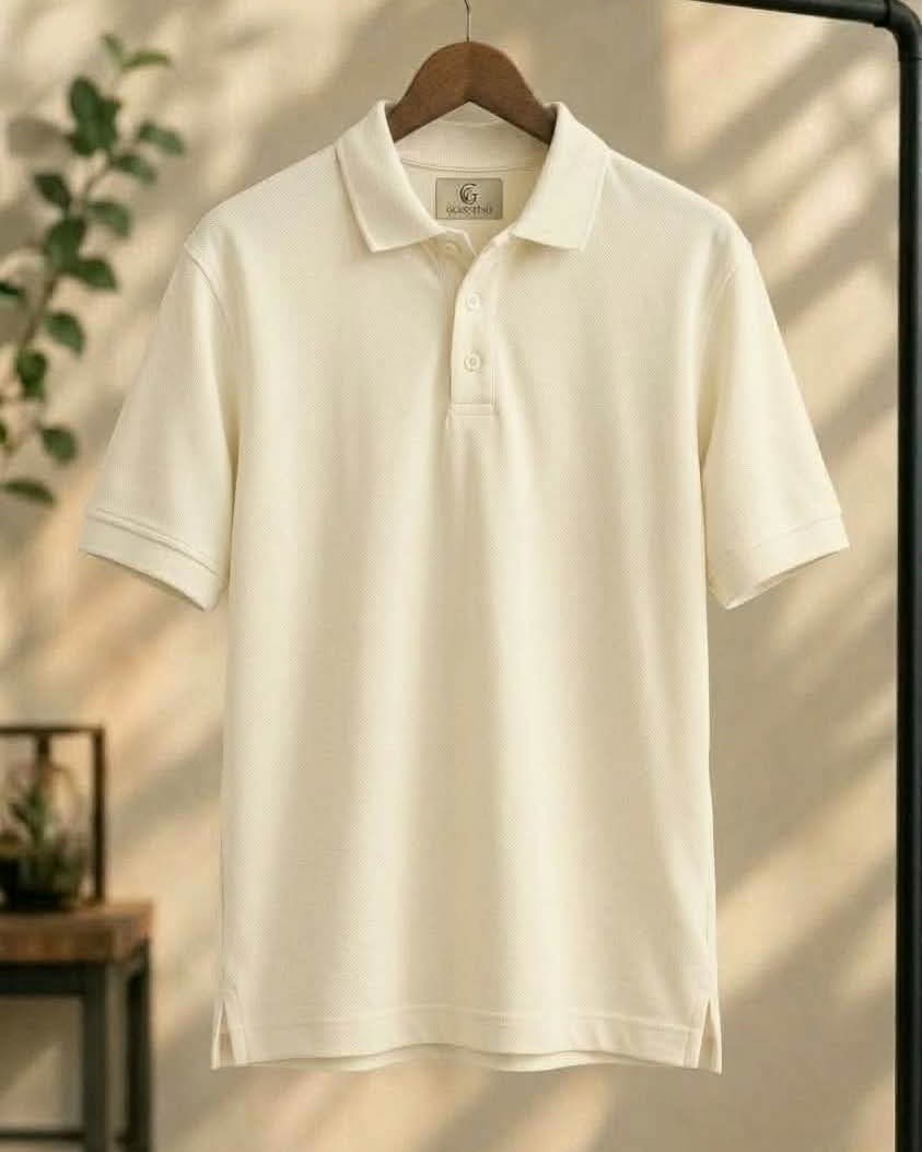 Signature Cream Piqué Polo