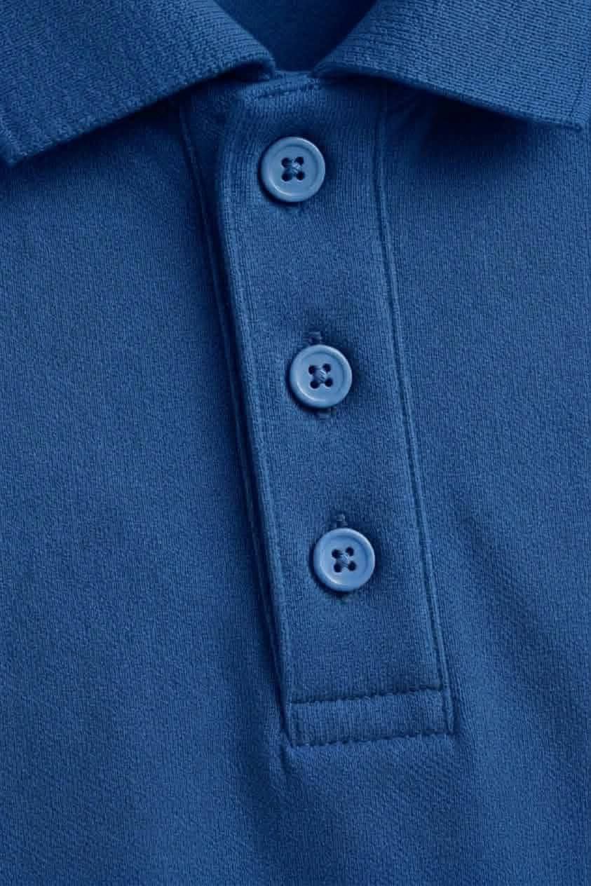 Signature Steel Blue Piqué Polo image 3