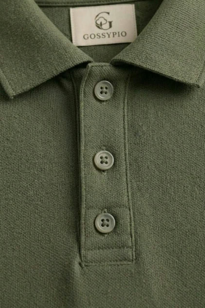 Signature Olive Green Piqué Polo image 3
