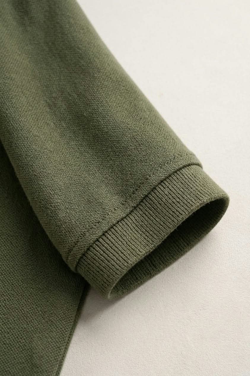 Signature Olive Green Piqué Polo image 4