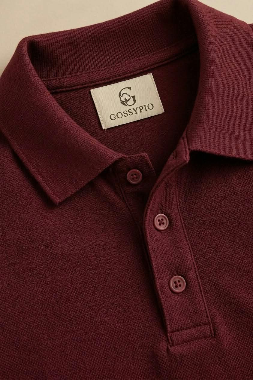 Signature Burgundy Wine Piqué Polo image 2