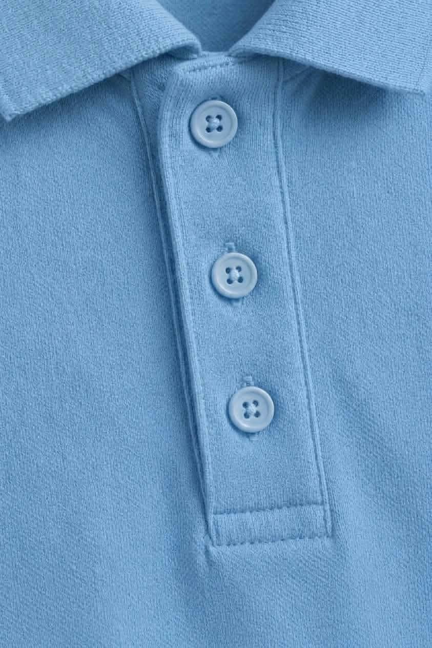 Signature Sky Blue Piqué Polo image 3