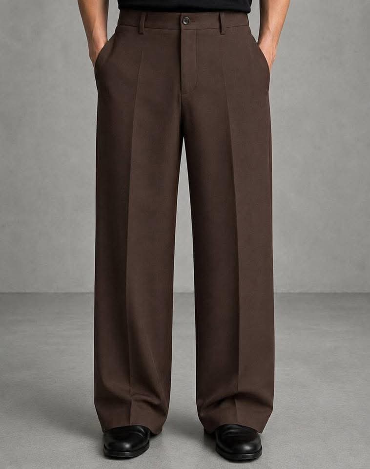 Espresso Brown Korean Baggy Pant