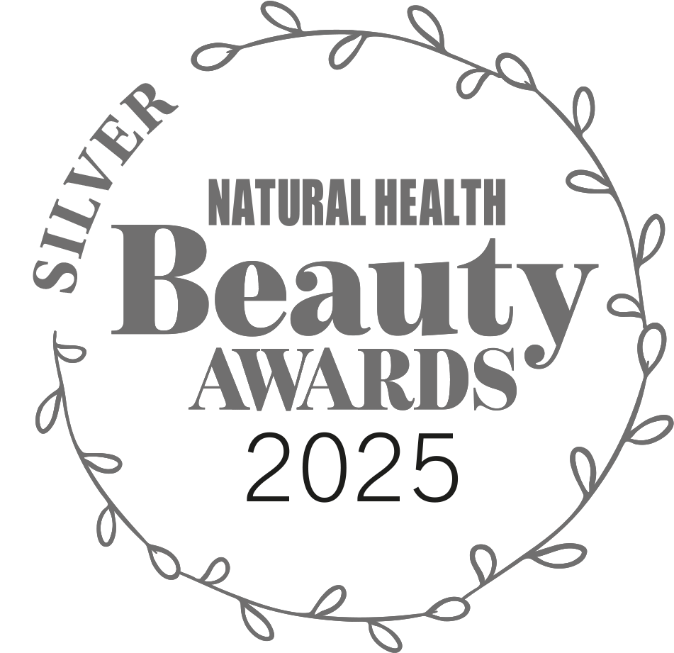 Natural Health Beauty Awards 2025 badge for Best British Product, won by the Ocean and Coconut Spray