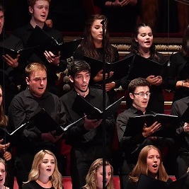 Male singers performing in a choir