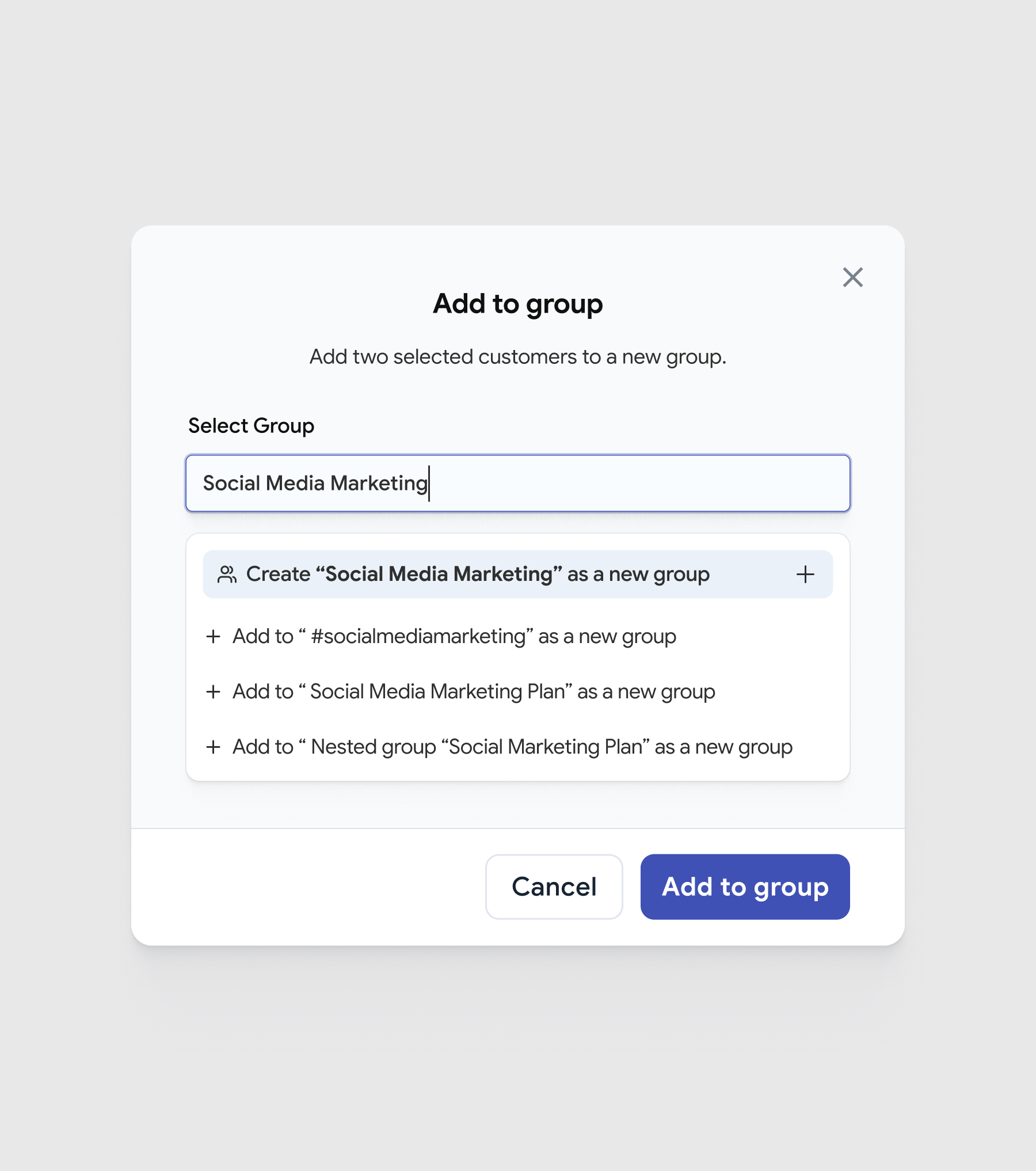 Adding Group