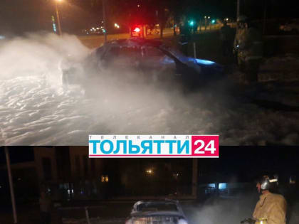 Пожар учебного автомобиля на улице Заставной