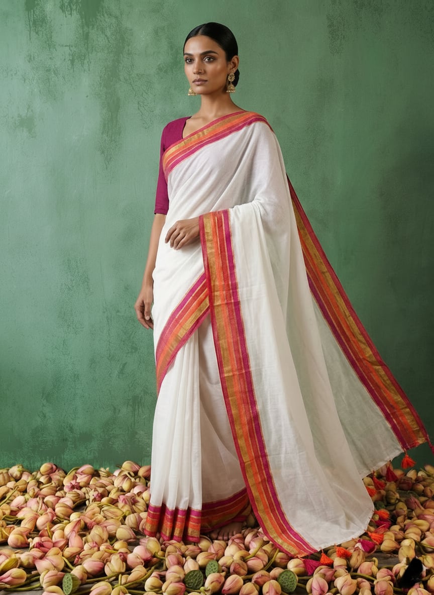 Onam Special Mul Cotton Saree