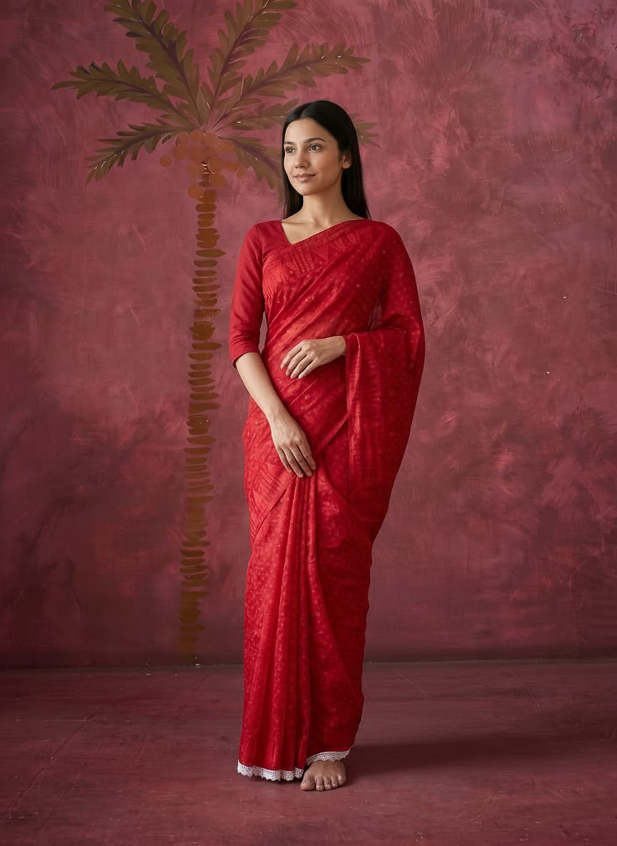 Lace Border Jamdani Saree